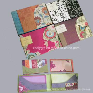 Note Portfolio Tri-Fold Notecards com Envelopes